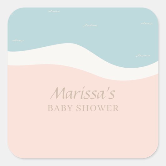 Stickers op het Surfboard Beach Square (Voorkant)