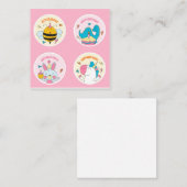 stickers op school vierkante visitekaartje (Voorkant / Achterkant)