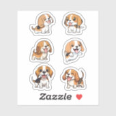 stickers pakken lekker schattige beagels (Vel)