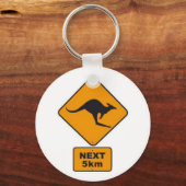 stickers_panneau_australie_kangourou_road_sign_024 sleutelhanger (Voorkant)