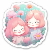 stickers para el dia del amigo - Chicas (Voorkant)