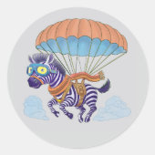 Stickers Parachute Zebra (Voorkant)
