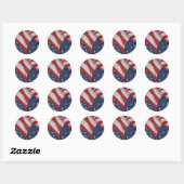 Stickers/Patriottisch Honkbal Ronde Sticker (Vel)