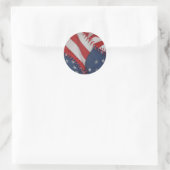 Stickers/Patriottisch Honkbal Ronde Sticker (Tas)