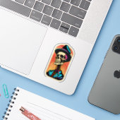 Stickers personnalisés en vinyle découpés sur mesu (Laptop met iPhone)