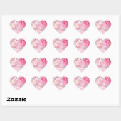 Stickers—Pink Rose & Candles Hart Sticker (Vel)
