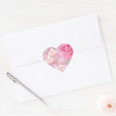 Stickers—Pink Rose & Candles Hart Sticker (Envelop)