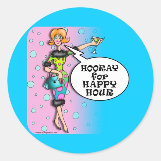 Stickers - Polka Dot Martini Diva (Voorkant)