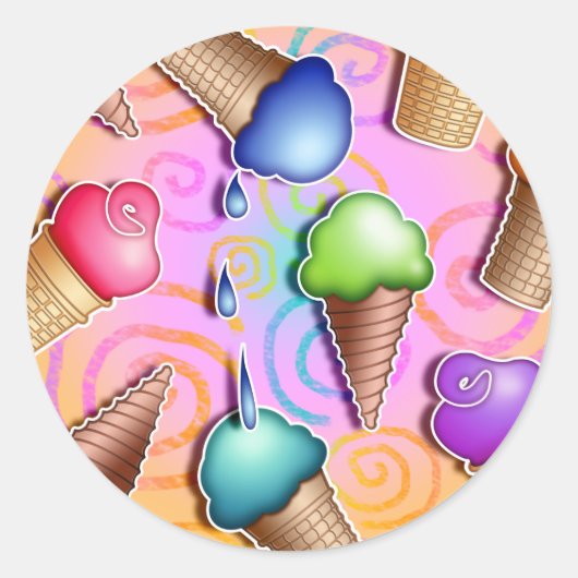 Stickers - Pop Art ICE CREAM KEGELS (Voorkant)