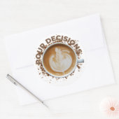 Stickers "Pour Decisions" Koffieontwerp voor Gifts (Envelop)