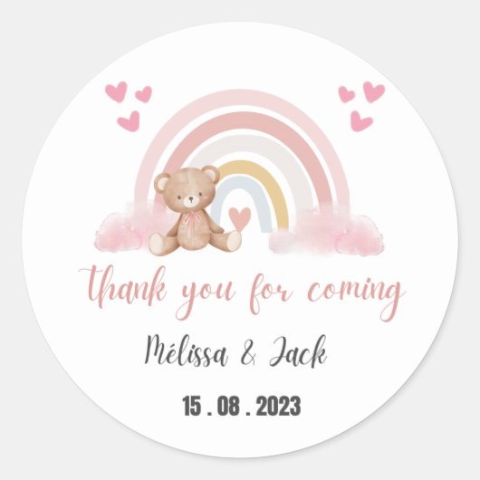 Stickers rainbow teddy (Voorkant)
