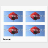 Stickers - Red Poppy Blue Sky REMEMBRANCE (Vel)