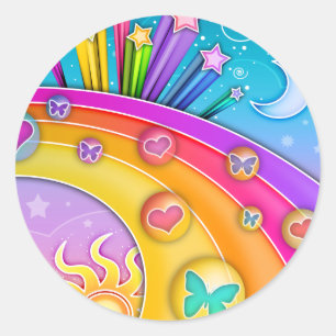 Stickers - Retro Sixties Pop Art Sky