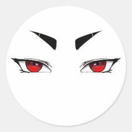 Stickers rode scherpe ogen