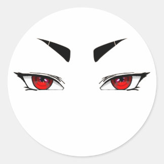 Stickers rode scherpe ogen 