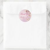 Stickers rond Cherry Blossom Elegant Wedding (Tas)