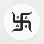 Stickers rond Swasthik (Design 2)