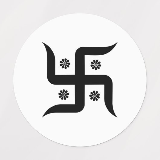 Stickers rond Swasthik (Design 1)