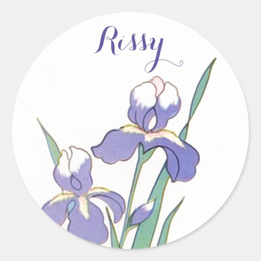 Stickers Ronde Dot Iris Bijnaam Rissy Custom Seal (Voorkant)
