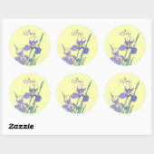 Stickers Ronde Dot Iris gepersonaliseerde aangepas (Vel)