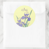 Stickers Ronde Dot Iris gepersonaliseerde aangepas (Tas)