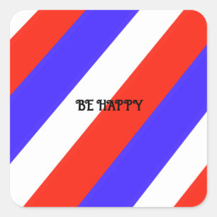 Stickers Rood wit en blauw