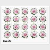 Stickers - Roze/roze vrijgezelle Button (Vel)