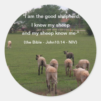 Stickers/schapen Ronde Sticker