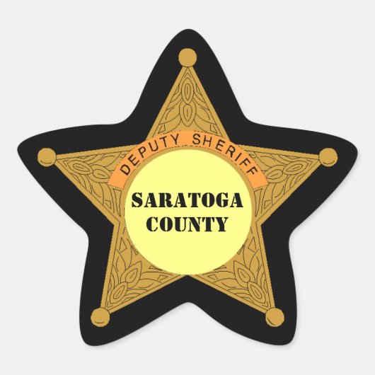 STICKERS Schattige Deputy Sheriff Badge sjabloon g (Voorkant)