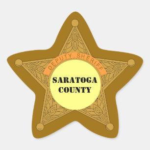 STICKERS Schattige Deputy Sheriff Badge sjabloon g