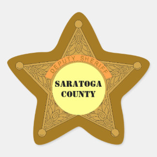 STICKERS Schattige Deputy Sheriff Badge sjabloon g