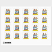 Stickers/School 3e graad Vierkante Sticker (Vel)