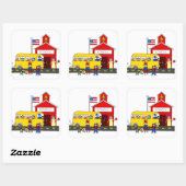 Stickers/School Vierkante Sticker (Vel)