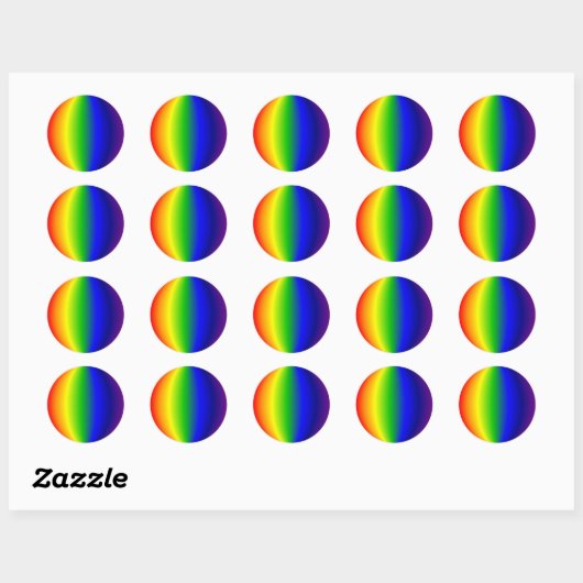 Stickers - Sferische regenboog (Vel)
