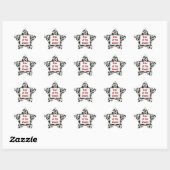 Stickers -Silver faux glitter Student Star of Week (Vel)