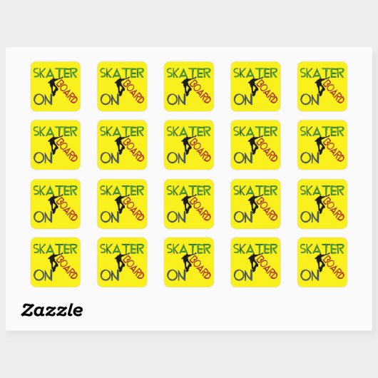 Stickers - Skater aan boord (Vel)