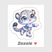 Stickers Snow Leopard Big Cat Anime Sport (Vel)