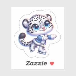 Stickers Snow Leopard Big Cat Anime Sport