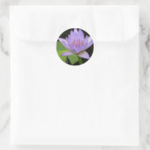 Stickers, Soft Lavender Water Lily Ronde Sticker (Tas)