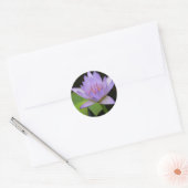 Stickers, Soft Lavender Water Lily Ronde Sticker (Envelop)