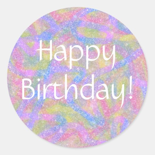 Stickers - Sparkly Pastel Rainbow (Voorkant)