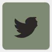 STICKERS - T BIRD DESIGN - GROEN/ZWART (Voorkant)