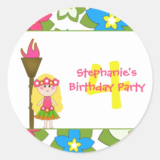 Stickers ter gelegenheid van het verjaardagsfeest (Voorkant)