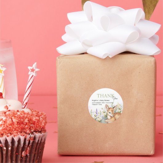  Stickers thank you for baby shower. (Feest)