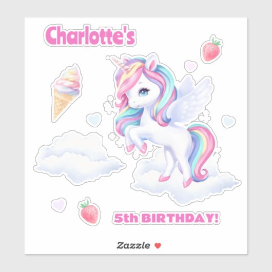 Stickers to a magical birthday party. (Vel)