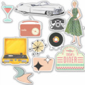 Stickers uit de middeleeuwen van de Retro (Voorkant)