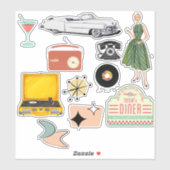 Stickers uit de middeleeuwen van de Retro (Vel)