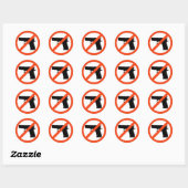STICKERS UIT GEBIEDEN ZONDER PISTOOL (Vel)