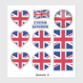 stickers uit het Verenigd Koninkrijk, British Flag (Vel)