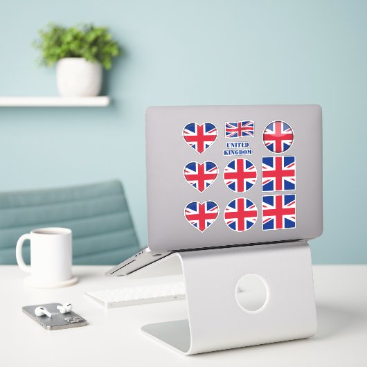 stickers uit het Verenigd Koninkrijk, British Flag (Laptop op bureau)